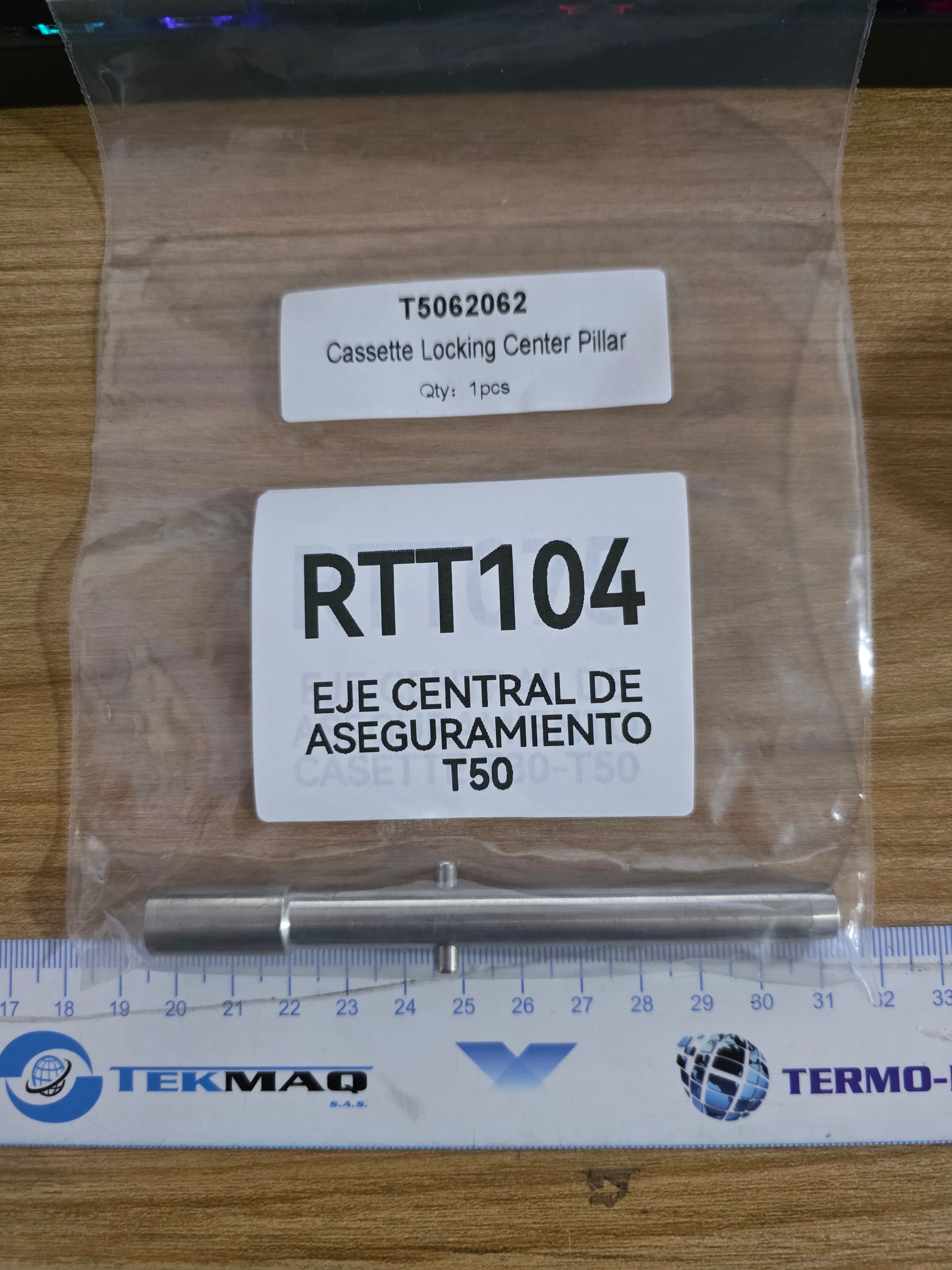 EJE CENTRAL DE ASEGURAMIENTO DE CASSETTE T50 - Imagen 1