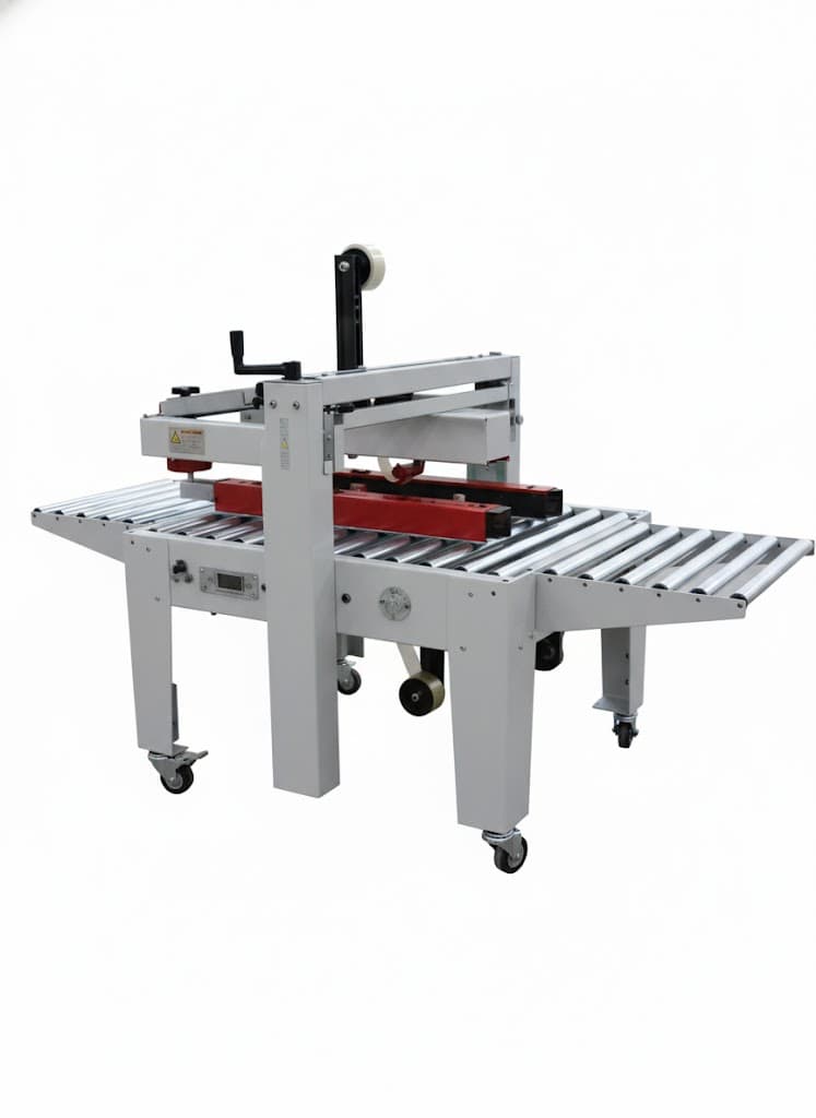 ENCINTADORA DE CAJAS DE CARTÓN FXJ 6050 MOTOR ARRIBA Y ABAJO ENTRADA 53CM