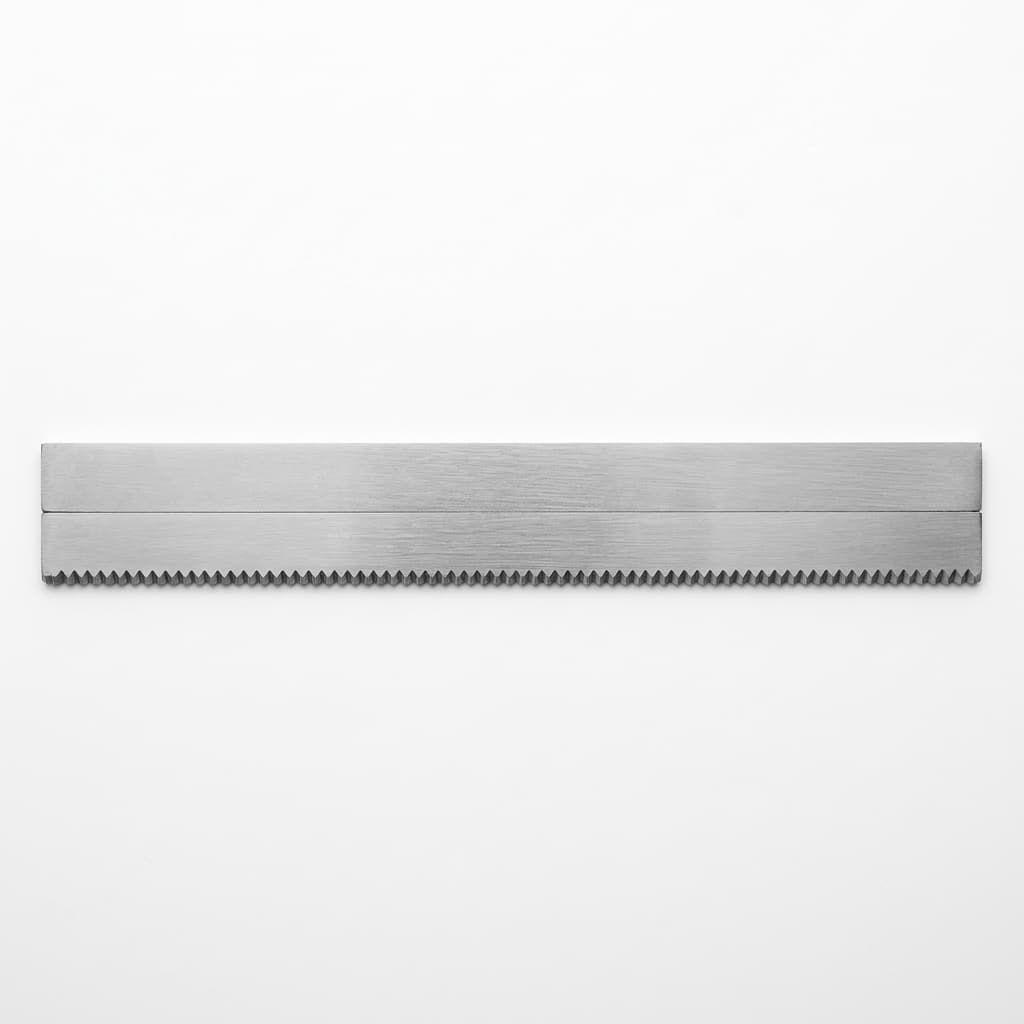 CUCHILLA Y CONTRACUCHILLA  255X 16 X 4 MM  ZIG ZAG