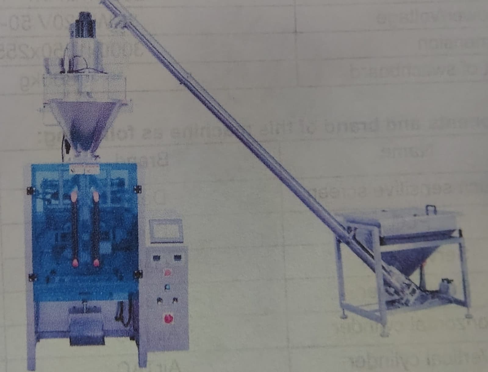 VERTICAL JK-C420PB DE POLVOS CON TORNILLO Y ALIMENTADOR - Imagen 1