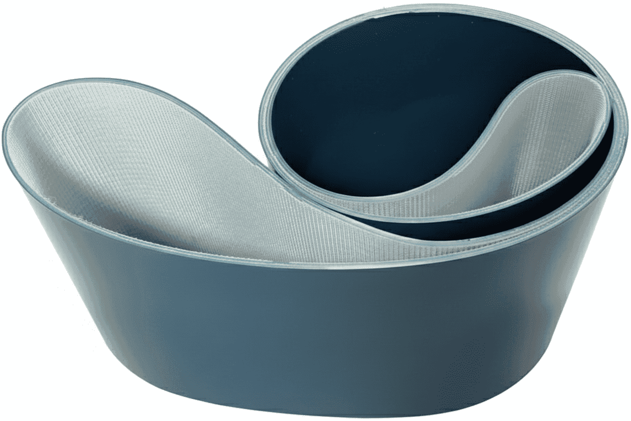 BANDA TRANSPORTADORA SALIDA DOBLE LONA 18 X 172 X 3MM (86CM DOBLADA) LISA
