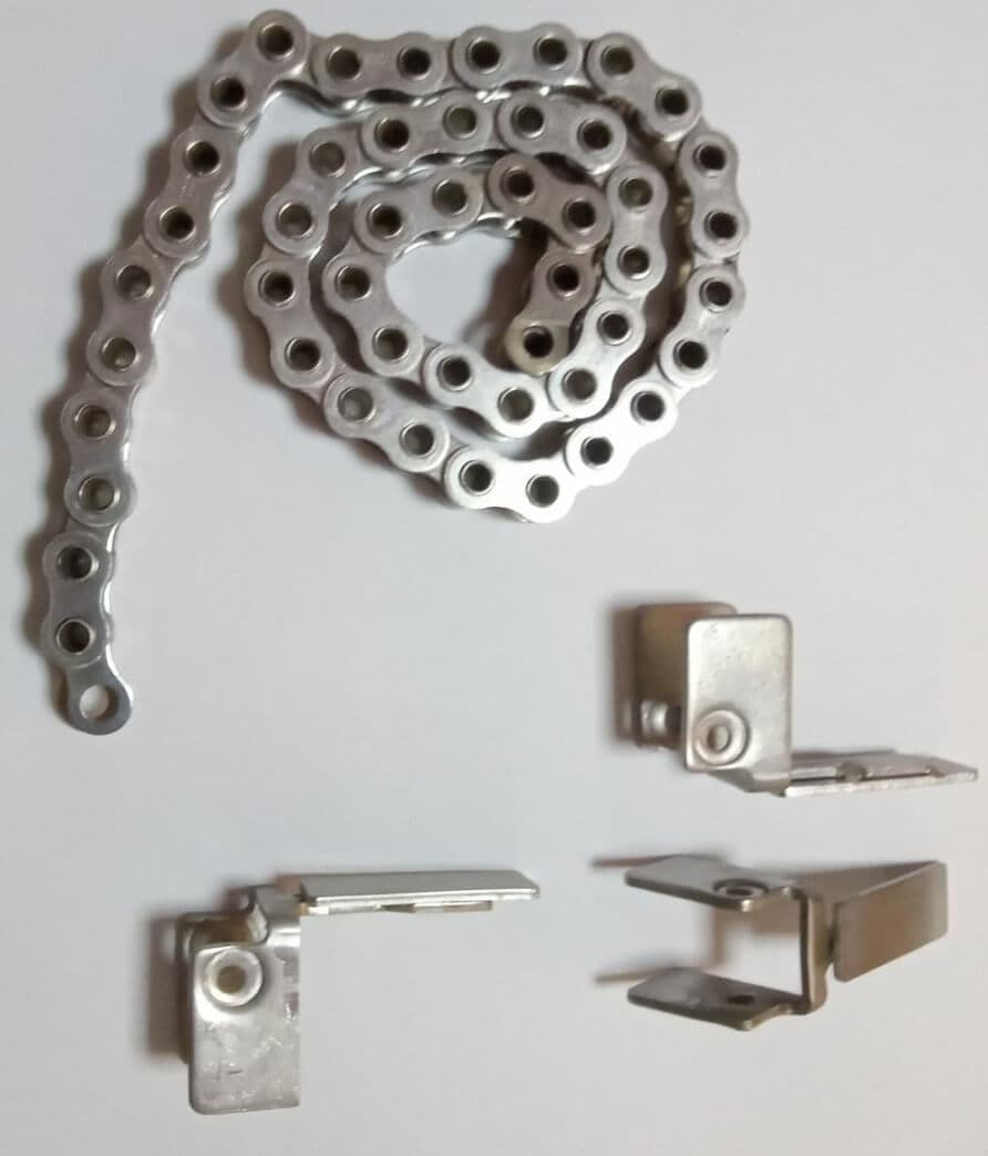 CADENA DE ALIMENTACIÓN HALLOPIN CON 36 EMPUJADORES ACERO INOX. - Imagen 1