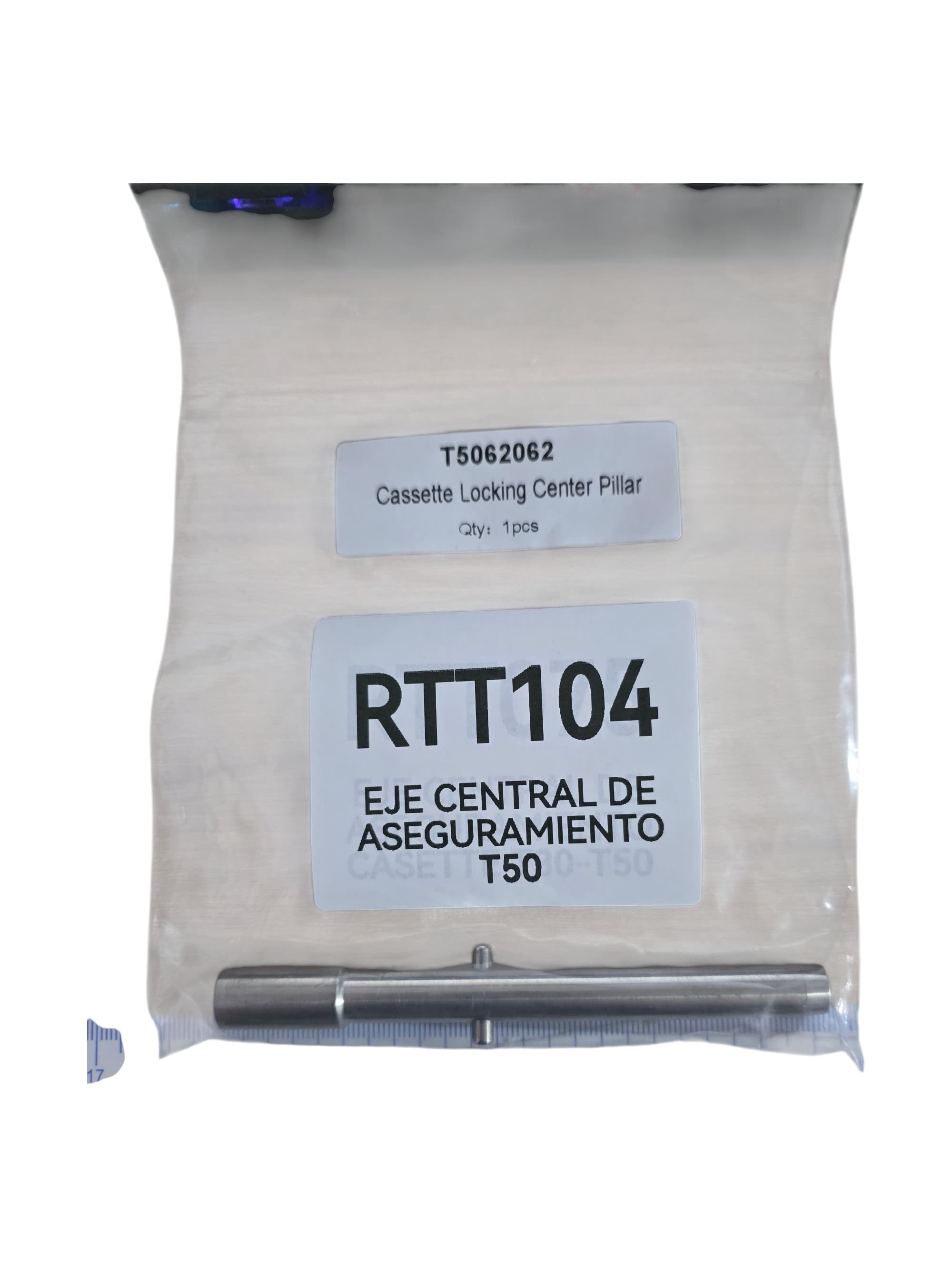 EJE CENTRAL DE ASEGURAMIENTO DE CASSETTE T50