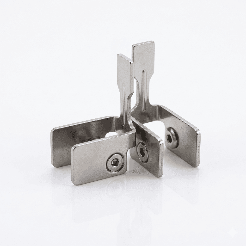 EMPUJADOR O DEDO DE ARRASTRE FORMA PALETA ACERO INOX CON PIN Y PASADOR - Imagen 1