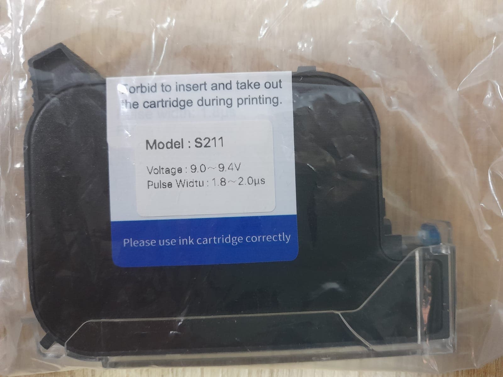 CARTUCHO NEGRO PARA INKJET 12.7 MM S211