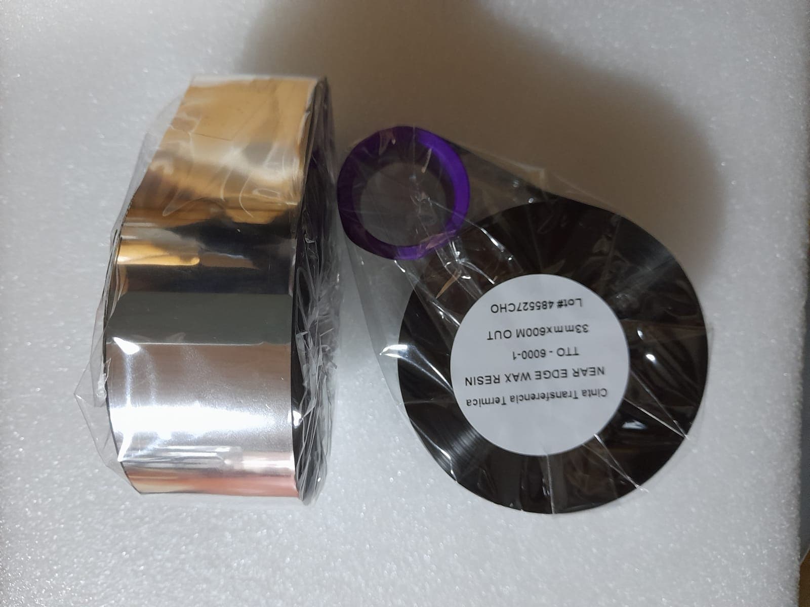 CINTA THERMAL TRANSFER 33 MM X 600M NEGRA