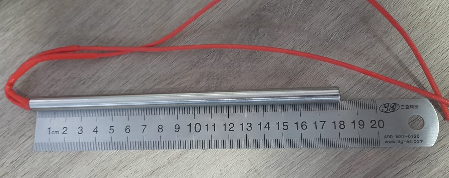 RESISTENCIA TIPO CARTUCHO 180MMØ9.3(3/8 )220V 350W SELLE TRANSV - Imagen 1