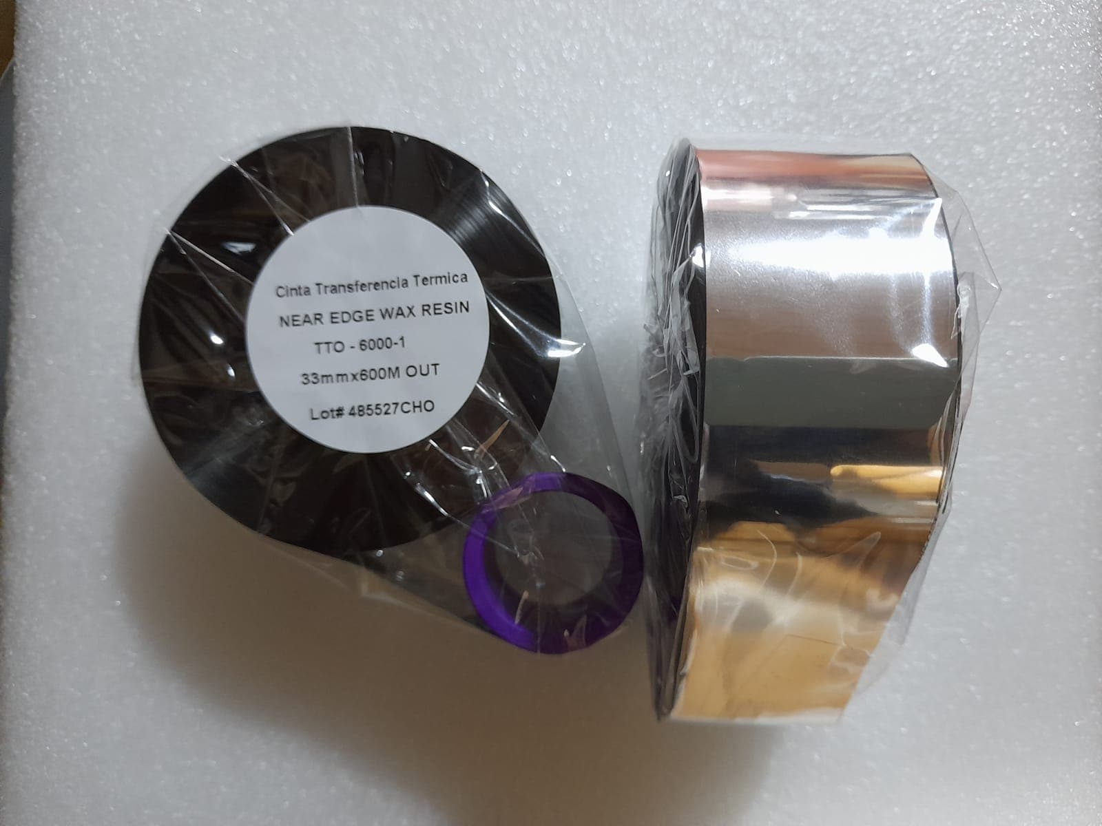 CINTA THERMAL TRANSFER 25MM X 450M NEGRA