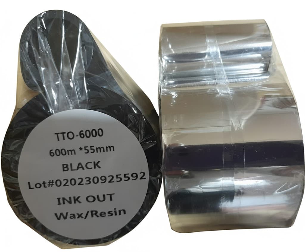 CINTA THERMAL TRANSFER 55MM X 600M NEGRA