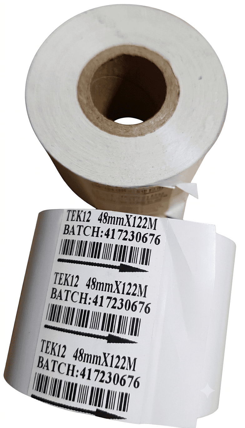 CINTA HOT STAMPING 48MM X 122M BLANCA - Imagen 1