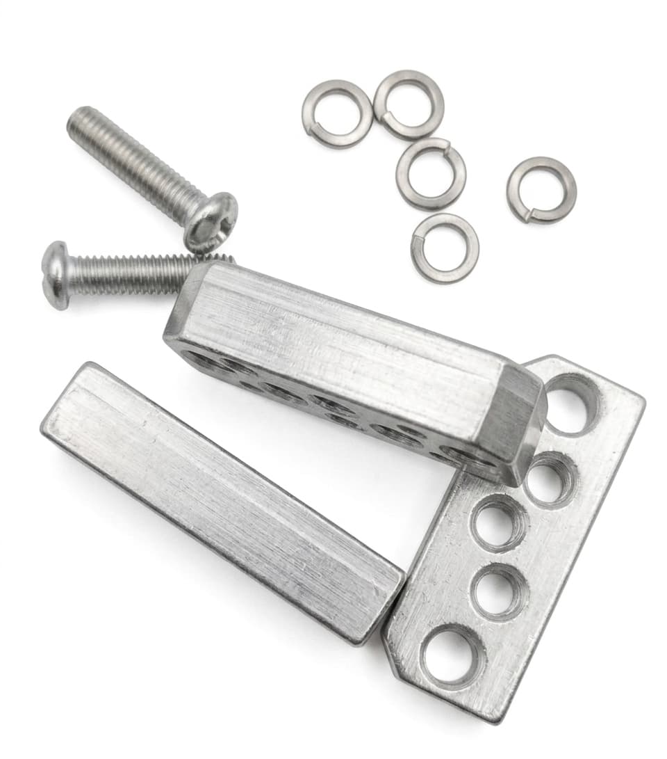TOPE PARA PORTIPOS 3 Y 4MM ( PAR - CON TORNILLOS Y ARANDELA) - Imagen 1